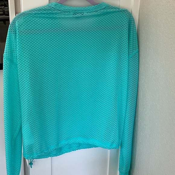 Tommy Hilfiger Sport Women’s Medium Aqua Mesh Long Sleeve Top, Vintage Y2K - Picture 7 of 7
